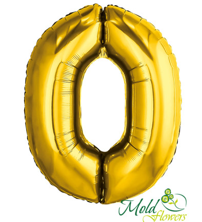 Balon cifra din folie "0" auriu foto 394x433